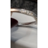 Image 6 : Women's 14K White Gold V Shaped Ring With Diamonds - Size 9 - Weight: 1.6g