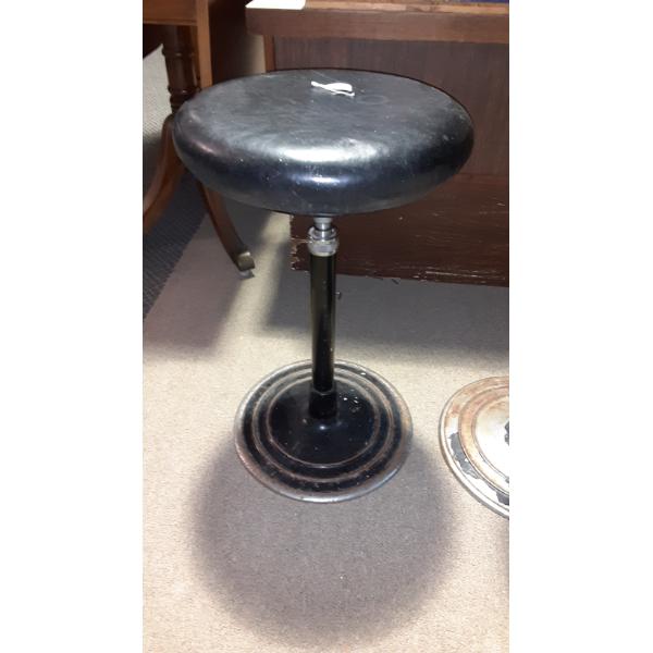 Vintage Revolving Adjustable Counter Stool - Soda Fountain Style - 1 Piece As Shown.