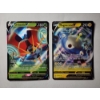Image 1 : Two V Holo Rare Pokemon Trading Cards Ft. OrbeetleV 020/185 & MagnezoneV 056/196
