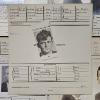 Image 2 : INTERESTING!!! Collection of 5 Antique MUGSHOT Bertillon Criminal Booking Sheets
