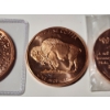 Image 7 : x3 - 1 AVDP Ounce Copper Rounds: Trump Wall, Indian Head/Buffalo, & 2nd Amendment - 3 oz Fine Copper
