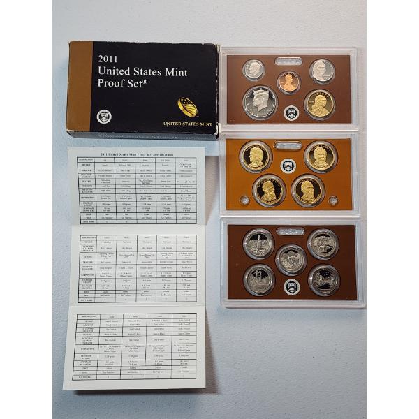 2011 United States Mint Proof Set - 14 Coin Set With Original Packaging & CoA