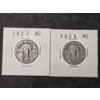 Image 1 : (2) Standing Liberty Quarters 90% Silver - $0.50 FV