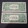 Image 2 : U.S. VINTAGE CURRENCY - 2 PCS - 1957 & 1957-A BLUE SEAL AU CONDITION $1 SILVER CERTIFICATES