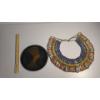 Image 8 : Cleopatra Style Beaded Revival Bib & Decorative Nefertiti Plate 