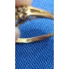 Image 5 : 10K Gold Women's Ring With Dark And Clear Stones - Size: 4 - Weight: 1.6g