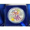 Image 3 : Colorized 2002 American Eagle 1 oz Silver Eagle, & 2 Gold-Plated Copy Coins