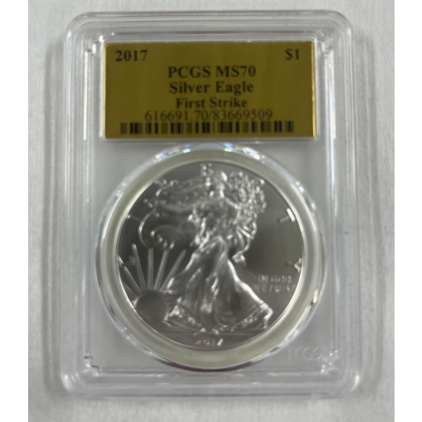 2017 United States American Silver Eagle .999 Fine Silver Troy Ounce Coin -First Strike