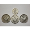Image 4 : $0.85 in 90% Silver U.S. Coins - Three Standing Liberty Quarters & A Mercury Dime