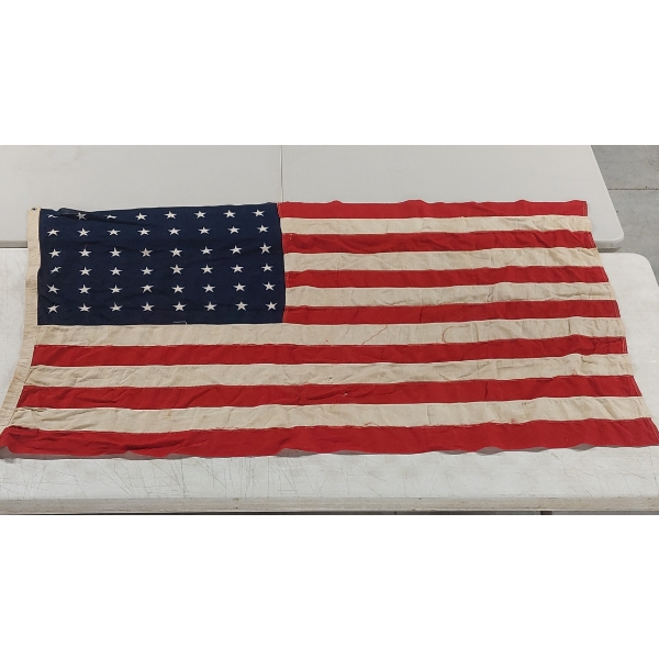 Vintage 58" x 33" Forty Eight (48) Star US Flag - Collectors Item