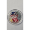 Image 1 : United States 1999 Colorized One Ounce .999 Fine Silver American Eagle In Coin Capsule