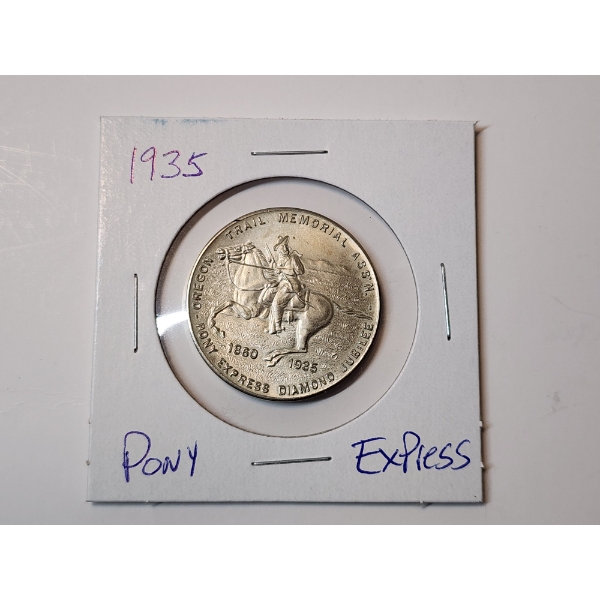 1935 Oregon Trail Memorial Association's Pony Express Jubilee Medal