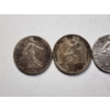 Image 6 : Two 1916 French 83.5% Silver 50 Centimes Coins (ASW: 0.0671oz EACH) & Guatamala 1/2 Real Copper-Nick