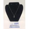 Image 1 : Beautiful Sterling Silver Pendant & Chain Featuring 32 Natural Diamonds - Approx. .12 Carat 