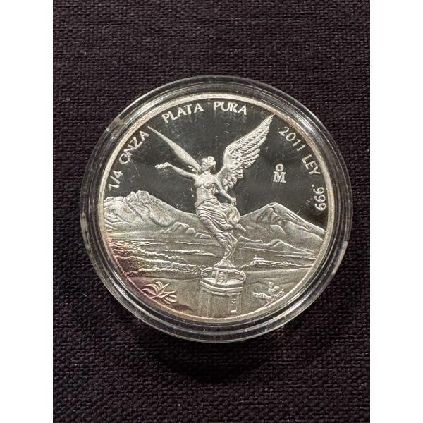 2011 Mexican Libertad 1/4 Troy Oz .999 Fine Silver Coin - Exceptional Condition - Limited Production