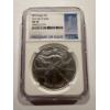 Image 1 : 2019 .999 Fine Silver One Troy Oz U.S. Silver Eagle Graded NGC MS70 - First Day Of Issue