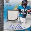 Image 2 : Two Upper Deck AUTOGRAPHED Jacksonville Jaguars NUMBERED Rookie Football Trading Cards Ft PATCH!