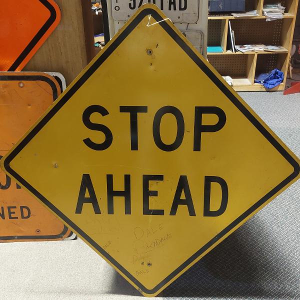 Road Sign - LARGE 30 X 30 Aluminum Stop Sign - See Pics