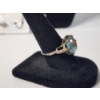 Image 2 : Sterling Silver: Braided 16" Necklace, 18" Chain, Ring with Blue Stone Size 7.5, Whale Tail Pendant