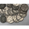 Image 3 : Lot of 30 90% Silver Assorted Year Mercury Dimes, FV $3.00