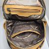 Image 4 : Camel Faux Leather Mini Backpack Purse With Chain Motif Lining