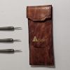 Image 4 : Vintage Accudart Set ft. Brass Darts with Steel Tips, Orange Plastic Flights, and Leather Case