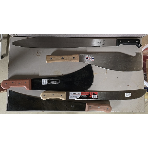 5 Machetes - Some Brand New - Longest Blade 24"