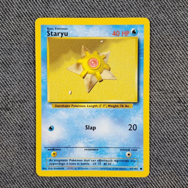 Staryu 65/102 Vintage Base Set Pokemon Trading Card in Near Mint Condition!