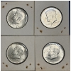 Image 1 : Lot of 4 90% Silver 1964 Kennedy Half-Dollars, FV $2.00
