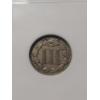 Image 4 : ANACS EF45 Graded 1876 Nickel Three Cent Coin 