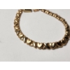Image 2 : Beautiful 14K Gold 7" Bracelet Fancy Heart and X Design Total Weight 5.0g 