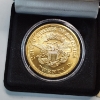 Image 3 : 1849 Double Eagle $20 Gold Proof Tribute - COPY - 24k GOLD PLATED 