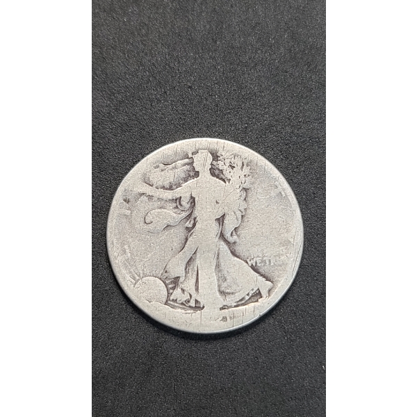 KEY DATE Authentic 1921-D 90% Silver Walking Liberty Half Dollar 