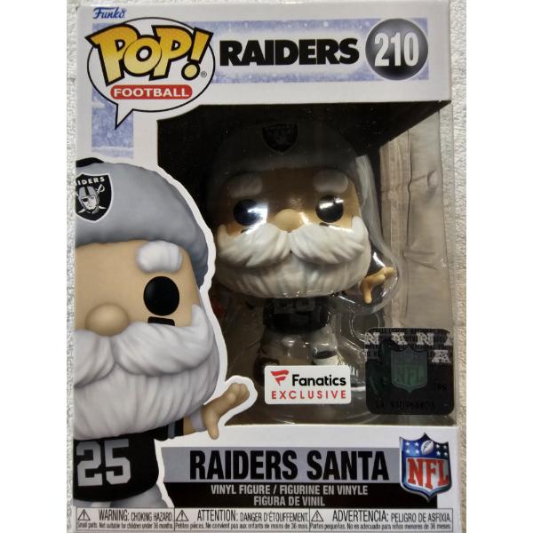 Funko Pop! Football #210 - Las Vegas Raiders Santa - NFL Licensed - Fanatics Exclusive Edition