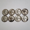 Image 1 : Eight Assorted 1964 United States Washington 90% Silver Quarters ~ $2.00 Face Value