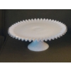 Image 1 : Fenton Crystal Crest Pedestal Style Pie Plate Ruffled Edge