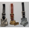 Image 1 : Vintage John Deere, Cat & Euclid Pocket Watch Fob & Leather Strap