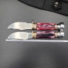Image 4 : Two Steel Warriors Pink/Purple Handle Knives With Cases