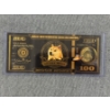 Image 1 : 2013 - $100 Dogecoin Moon Money .999999 24K Gold Back In Protective Holder - Mint Condition