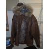Image 1 : Like New Versatile Womans Small Leather Jacket With Fur Trim