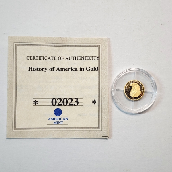 2007 Republic of Liberia Bald Eagle $10 .585 Gold Coin Proof 