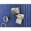 Image 8 : Lot of Assorted Costume Jewelry - Cuff Links - Rings - Cool Earrings - Geniuine Pewter Small Dish