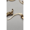 Image 4 : Pair Of 14K Yellow Gold Dolpin Earrings & 14K Gold Single Twisted Hoop Earring - Total Weight: 1.8g