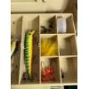 Image 5 : Plano Tackle Box - Fishing - with Fishing Lures- Bobbers & other items - pull out tray