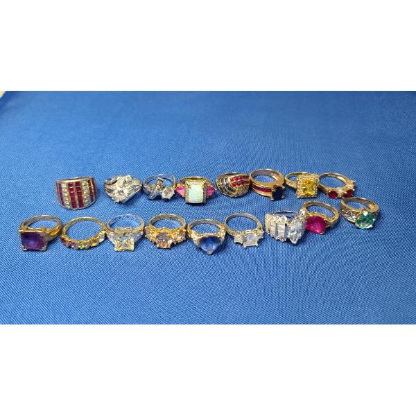Assorted Costume Rings - Mostly Size 6