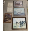 Image 1 : *Pick Up At Mantua Home-No Shipping Available* Six Piece Vintage Wall Art Collection Including Oil P