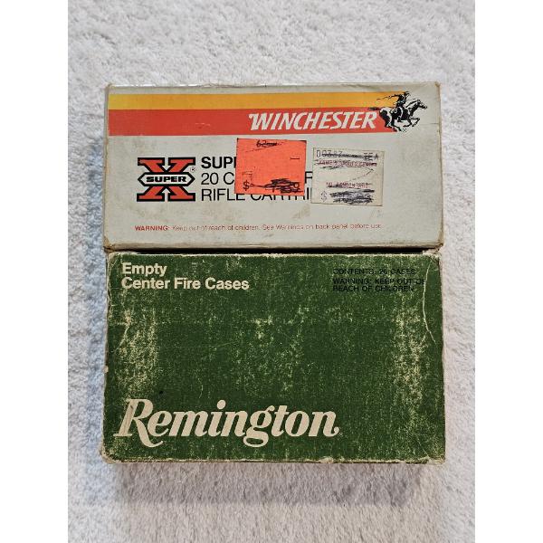 Assortment of 14 Winchester Rifle Cartridges and 15 Remington Empty Center-Fire Cases