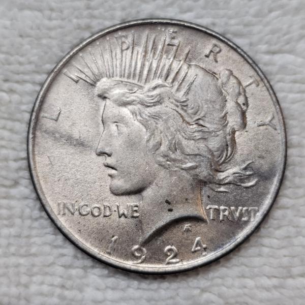 1924 United States Peace 90% Silver Dollar FV: $1.00