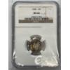 Image 1 : NGC MS66 Graded 1945 Mercury Dime 90% Silver - In Case - Mint Condition