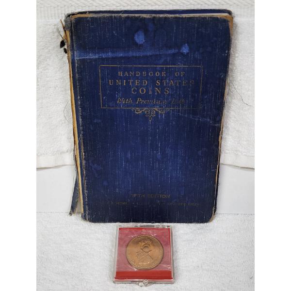 Older Coin Collector Handbook With Nice San Diego Copper Coin